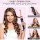 Hair Curling Wand 121 Inch Tapered Curling Iron for All Hair Types Professional Ceramic Hair Curler Wand with Adjustable Temperature 190450 Include Heat Resistant Glove Rose Pink