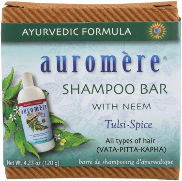 Auromere Ayurvedic Shampoo Bar  Eco Friendly Handmade Vegan Cruelty Free Natural Non GMO All in One Bar for Soap and Shampoo 423 oz 1 pack