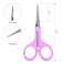 Eyebrow Scissors Small Scissors for Facial Nose Eyebrow Mustache and Beard Hair Trimming  Grooming Straight Edge Purple Long Cap
