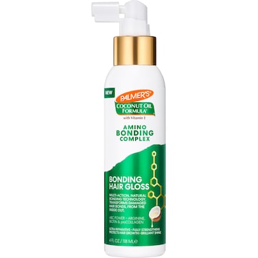 PalmersAmino Bonding Complex Hair Gloss with Coconut Oil  Vitamin E  Hydrating Heat Protectant AntiFrizz Adds Shine for Healthy Hair Growth All Hair Types 4 fl oz