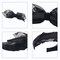 MHDGG Bow Headband Knotted Headband for Women GirlsSolid Colors Gauze Lips Wide Headbands Twist Bow Turban Headwrap Rabbit Ears Hairband with Cloth Wrapped HeadwearBlack