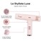 LANGE HAIR Le Styliste Luxe Digital Luxury Hair Dryer  Quiet Brushless Blow Dryer with Diffuser  Hairdryer with 4 Heat  2 Speed Settings  Ion Technology  Best Hair Dryer for Blowouts Blush
