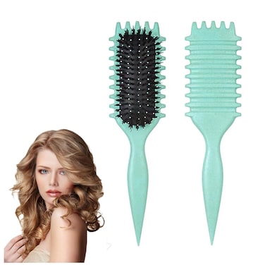 Candy BrushCurly Hair BrushCurl Defining Brush2024 Newest Boar Bristle Hair Brush for Combing and ShapingReduce Pulling and Curl Separation For Defined Curlsgreen
