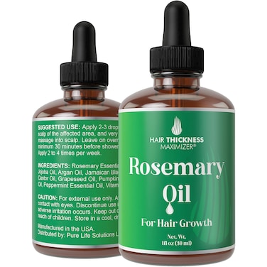 Rosemary Oil for Hair Growth For Men  Women  No Harsh Scent or Scalp Burn Topical Treatment For Hair Loss Prevention Hair Thickness Regrowth With Jojoba Jamaican Black Castor Peppermint 1oz