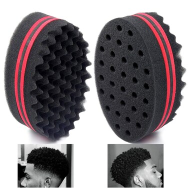 AIR TREE Magic Barber Sponge Brush Twist Hair For WaveDreadlockCoilsAfro Curl As Hair Care Tool 28 IN Hole Diameter Suitable For Curly Hair 1 PCS