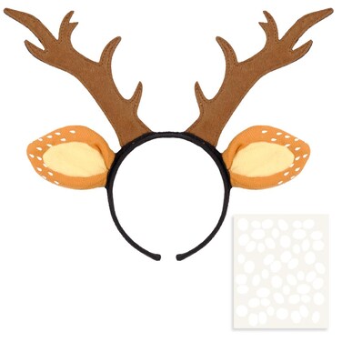 FuncredibleFuncredible Deer Antlers Headband with Tattoo  Reindeer Antlers  Deer Costume  Halloween Headbands for Women  Halloween Costumes for Women