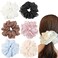 Oversized Scrunchies Jumbo Organza Scrunchies Large Chiffon Scrunchies No Damage Giant Scrunchies for Sleeping Big Hair Scrunchies for Women6PCSStyle1