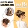 HMD Tousled Updo Messy Bun Hairpiece Hair Extension Ponytail With Elastic Rubber Band Updo Ponytail Hairpiece Synthetic Hair Extensions Scrunchies Ponytail Hairpieces for Women 12H24