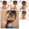 YBB36 Pcs Ponytail Hooks Hair Clips Elastic Hair Ties Ponytail Holders for Women Hair Styling Black Brown and Gold