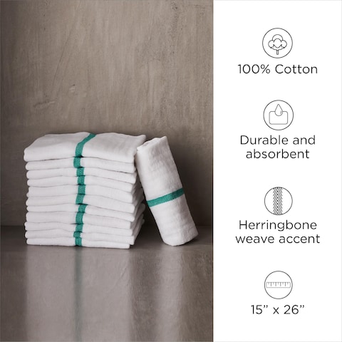 DianeDET005 100 Cotton Barber Towels 15x26 for Salon Spa Barber Shop  12 Pack