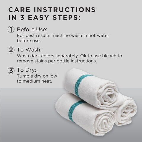 DianeDET005 100 Cotton Barber Towels 15x26 for Salon Spa Barber Shop  12 Pack