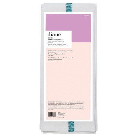 DianeDET005 100 Cotton Barber Towels 15x26 for Salon Spa Barber Shop  12 Pack