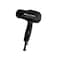 1875 Ceramic Hair Dryer Powerful Fast Drying MultiSetting with Comb Attachment Additional Detangler Included Slide Bar Switch Compact for Home  Travel Black