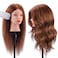 Mannequin Head with 100 Human Hair TopDirect 18 Dark Brown Real Hair Cosmetology Mannequin Head Hair Styling Hairdressing Practice Training Doll Head with Clamp Holder and Tools