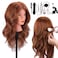 Mannequin Head with 100 Human Hair TopDirect 18 Dark Brown Real Hair Cosmetology Mannequin Head Hair Styling Hairdressing Practice Training Doll Head with Clamp Holder and Tools