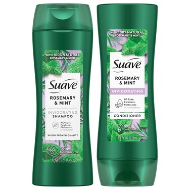 SuaveShampoo and Conditioner Rosemary  Mint  Invigorating Formula with 100 Natural Essential Oils 126 Oz Ea