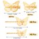 24 Pieces Halloween Butterfly Hair Clips Metal Butterfly Hair Clamps Metallic Hollow Butterfly Hairpins Clips Hair Accessories for Women Girls Weddings Bride 2 Styles and 2 Sizes Gold