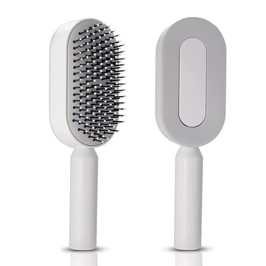 Self Cleaning Hair Brush 3D Air Cushion Hair Brushes for Women Airbag Massage Combs for Women Hair Brush for Thick Hair White