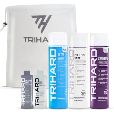 Complete Chlorine Removal Bundle By TRIHARD  Shampoo Conditioner Body Wash  Ultimate Pre  Post Swim Care