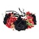 VividsunDay of The Dead Flower Headband Rose Flower Crown Headpiece red black