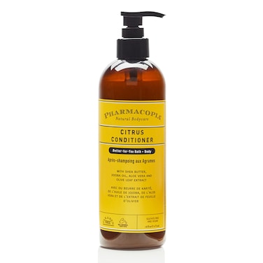 PharmacopiaCitrus Conditioner  Natural Scalp Moisturizer Vegan  CrueltyFree Hair Care with Shea Butter Aloe Vera Jojoba Oil and Olive Leaf Extract for Dry Hair Treatment and Detangling 16 oz