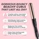 FoxyBae Wanderlux 32mm Curling Wand  Professional Rose Gold Titanium Hair Curling Iron with Temperature Control  Auto Shut Off  LCD Display