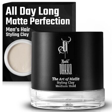 David DarkoHair Clay for Men Beeswax  Avocado Oil Grooming Clay Medium Hold Matte Finish Hair Styling Clay with Easy Washout Adds Texture and Volume Made in USA 282 oz