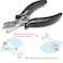 Fusion Bond Crusher Tool for Keratin Hair Extensions Pliers for Micro Rings Beads Black Hair Extensions opener and Removal Tool Professional Hair Extension Tool 1pc Black