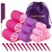 Hair Roller Set 32 PCS PandyCare Velcro Hair Rollers for Long Medium Short Hair  No Heat Hair friendly Includes 18 Self Grip Rollers231914inch 12 Clips 1 Rat Tail Comb  1 Storage Bag