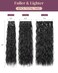 LONAI Clip In Hair Extensions 6PCS 24 Black Hair Extensions Long Mermaid Waves Wavy Synthetic Clip On Hairpiece For WomenBlack