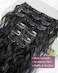 LONAI Clip In Hair Extensions 6PCS 24 Black Hair Extensions Long Mermaid Waves Wavy Synthetic Clip On Hairpiece For WomenBlack