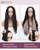 LONAI Clip In Hair Extensions 6PCS 24 Black Hair Extensions Long Mermaid Waves Wavy Synthetic Clip On Hairpiece For WomenBlack