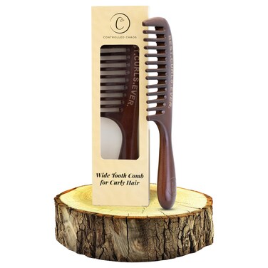 Controlled Chaos Wide Tooth Comb for Curly Hair  100 Peachwood Anti Static Detangling Comb Scalp Massaging Wooden Comb for Men Women  Kids