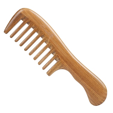 Sandalwood Hair Comb  No Static Handmade Wide Tooth Comb  Natural Wooden Detangling Comb with Gift Box