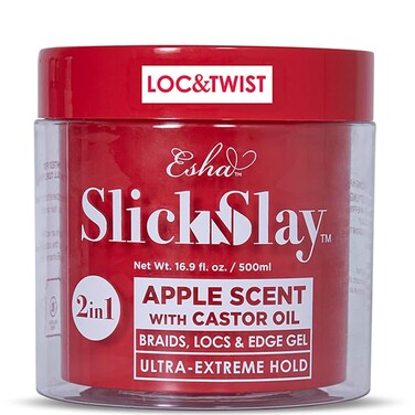 Esha Slick N Slay Braiding Gel  3in1 Ultra Extreme Hold Hydrating Conditioning Shining Gel for Hair  Fast Dry Locking Gel for Locs Twists Braids Apple 17 Oz