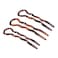 Parcelona French Sleek Brown Tortoise Shell Large 3 12 Celluloid Made in France Set of 3 Wavy Crink U Shaped Chignon Hair Pins Updo Bun Pin Sticks for Women and Girls