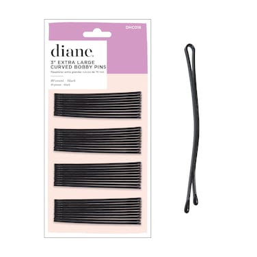Diane Fromm 3 Curved Jumbo Bob Pins Black DHC018 40 Count Pack of 1