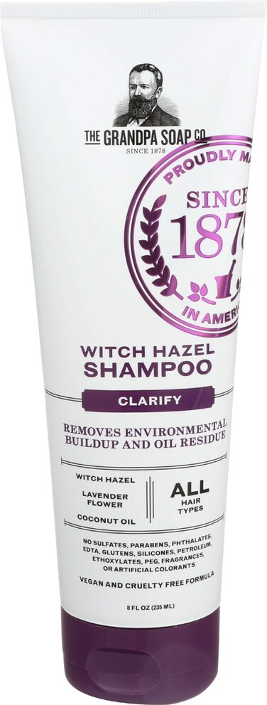 The Grandpa Soap CompanyClarifying Witch Hazel Shampoo  Removes Buildup With Witch Hazel  Lavender Flower For All Hair Types Vegan Sulfates and Parabens Free 8 Fl Oz