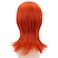 PARTY ZONE Long Orange Cosplay WigWomen Synthetic Straight Role Play Hair Anime Wigs for Party Halloween Costume Wig