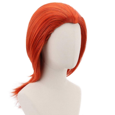 PARTY ZONE Long Orange Cosplay WigWomen Synthetic Straight Role Play Hair Anime Wigs for Party Halloween Costume Wig