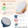 Scalp Massager Shampoo Brush Wooden Wet and Dry Hair Scalp Care Brush Shower Brush Scalp Scrubber Exfoliator with Soft Silicone Bristles for Dandruff Removal Hair Growth White