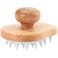 Scalp Massager Shampoo Brush Wooden Wet and Dry Hair Scalp Care Brush Shower Brush Scalp Scrubber Exfoliator with Soft Silicone Bristles for Dandruff Removal Hair Growth White