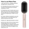 LANGE HAIRMane Pass 2in1 Straightening Brush  CeramicCoated Bristles  Negative Ion Function  Adjustable Temperature  Auto ShutOff  360 Swivel Cord  for Smooth FrizzFree Hair Blush