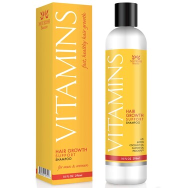 Nourish Beaute Vitamins Shampoo for Hair Loss that Promotes Hair Regrowth Volume and Thickening with Biotin DHT Blockers Antioxidants Oils and Extracts For Men and Women 1 Pack 10 Ounces