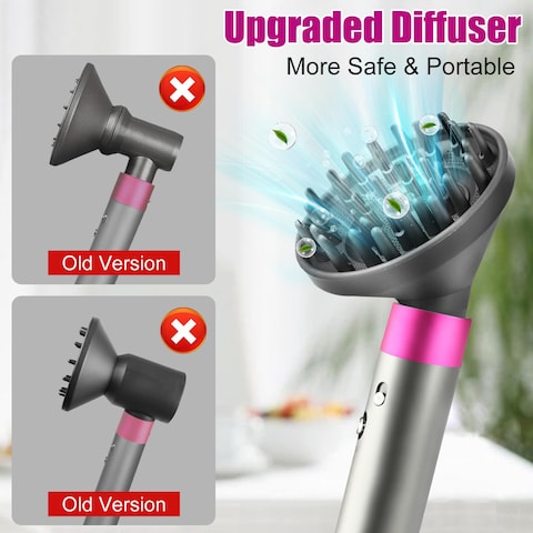Upgraded Diffuser Attachment for Dyson Curling Iron HS05 HS03 HS01 Portable Hair Dryer Diffuser Nozzle Converting for Airwrap Styler To Hair Dryer