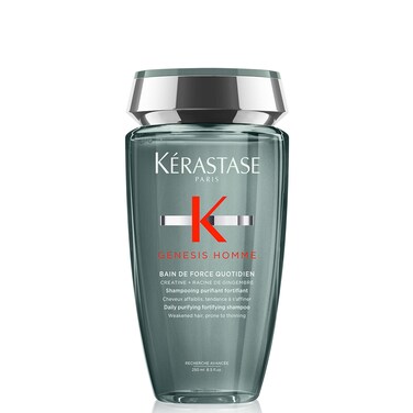 KerastaseGenesis Homme Bain De Force Shampoo For Men  Deep Cleansing Cooling Strengthening  Hydrating  For Scalp Hair  Beard  For Weakened Hair  85 Fl Oz