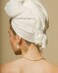 CROWN AFFAIR  The Towel  Special Microfiber Hair Towel Oversized for Optimal Drying White