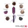 Round Hair Brush Set with Detachable Barrels Styling Tool Round Hair Brush for Blow Drying with 6 Barrels 1 Handle 6 Clips 3 Different Hair Rollers to Create Your Hairstyle  Purple Black