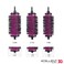 Round Hair Brush Set with Detachable Barrels Styling Tool Round Hair Brush for Blow Drying with 6 Barrels 1 Handle 6 Clips 3 Different Hair Rollers to Create Your Hairstyle  Purple Black