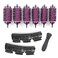 Round Hair Brush Set with Detachable Barrels Styling Tool Round Hair Brush for Blow Drying with 6 Barrels 1 Handle 6 Clips 3 Different Hair Rollers to Create Your Hairstyle  Purple Black